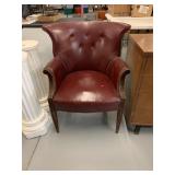 Vintage Leather Wing Chair