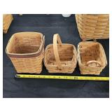 3 Small Longaberger Baskets