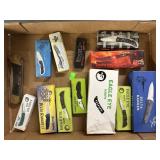 Flat of 13 Pocket Knives