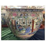 Antique Large Chinese Fish Bowl Planter