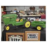 John Deere Kids Pedal Tractor and trailer