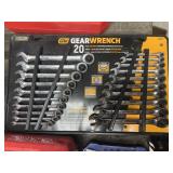 Gear wrench 20 piece ratcheting combo wrench set