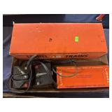 Flat of Lionel train items