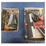 Assorted screwdrivers & files, drywall tools