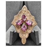 Victorian Era Rose Gold and Amethyst? Brooch