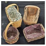 4x Small Longaberger Baskets