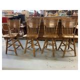 Swivel Wooden Bar Stools