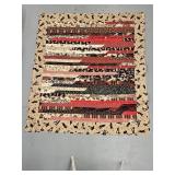 Hand-Stitched Cowboy Pattern Quilt