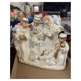 Ceramic Nativity & Mary & Joseph statues