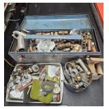 Pipe fittings & tool box: copper, brass, & steel