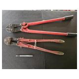2 large bolt cutters