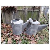 2 vintage aluminum sprinkling cans