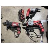 4 Milwaukee corded drills