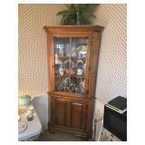 Tell City Hard Rock Maple corner cupboard