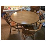 Tell City  hard rock maple table & 6 chairs