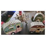 Decorative Bird Houses And Airplane