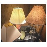 2 Table lamps & extra shade