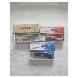 3 pocket knives,  new in box