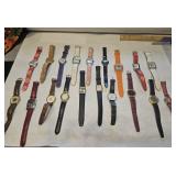 19 ladies watches, incl. Fossil, Geneva, Pulsar,