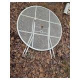 Metal outdoor folding table