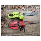 2 electric chain saws