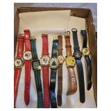 9 ladies watches: Christmas,  Mickey Mouse,