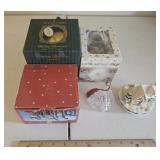 Christmas ornaments, bell, & candlesticks topper