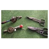 2 hand drill & tin snips