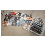 Basket of vinyl record albums