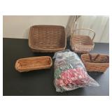 4 Longaberger baskets & accessories