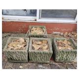 4 square concrete planters