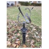 Metal sundial yard decor