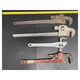 4 large pipe wrenches