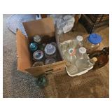Vintage milk bottle, Ball Jars, other collectibles