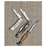 3 knives: Winchester,  Ka-Bar, & Schrade Old Timer