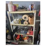 White shelf and contents