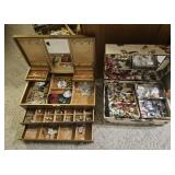 2 jewelry boxes & contents