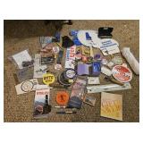 Vintage collectibles: badges, paper items,