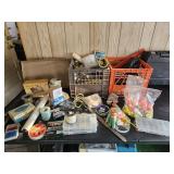 Fishing items: lines, hooks, bobbers,  & more