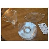 Fostoria Century pitcher,  serving plate & nappy