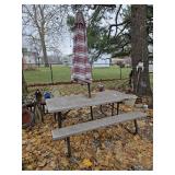 Picnic table with umbrella