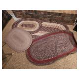 4 small braided rugs