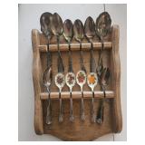 12 collectible spoons-several are sterling silver