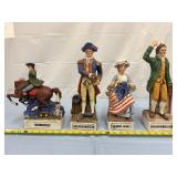 4 American Revolution Historical decanters