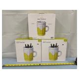 3 inflatable beer buckets 11in diameter 18in high