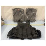 3 black tactical vest