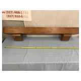 5ft wood fireplace mantle