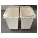 2 Rubbermaid large storage bins 2ft tall