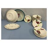 VTG. Floral painted Homer Laughlin and hand