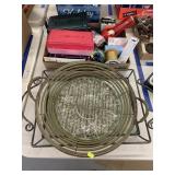 Office Supplies & 2 Decorative Trays